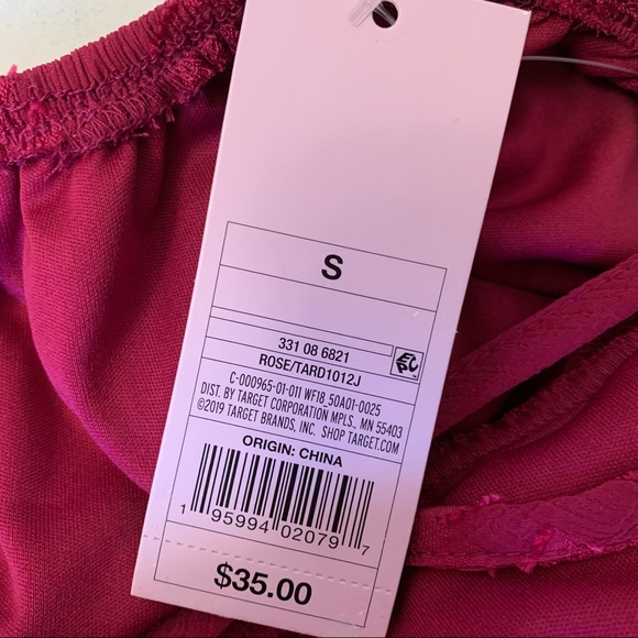 Wild Fable Size Small Fuchsia Pink Criss-Cross Tie Back Skater Dress NWT - Picture 9 of 14